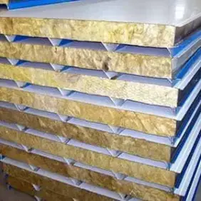 Combination of PUF and rockwool panels